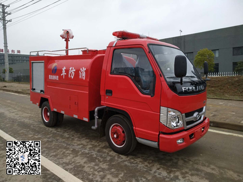 國(guó)五福田2噸小型消防車主要技術(shù)配置